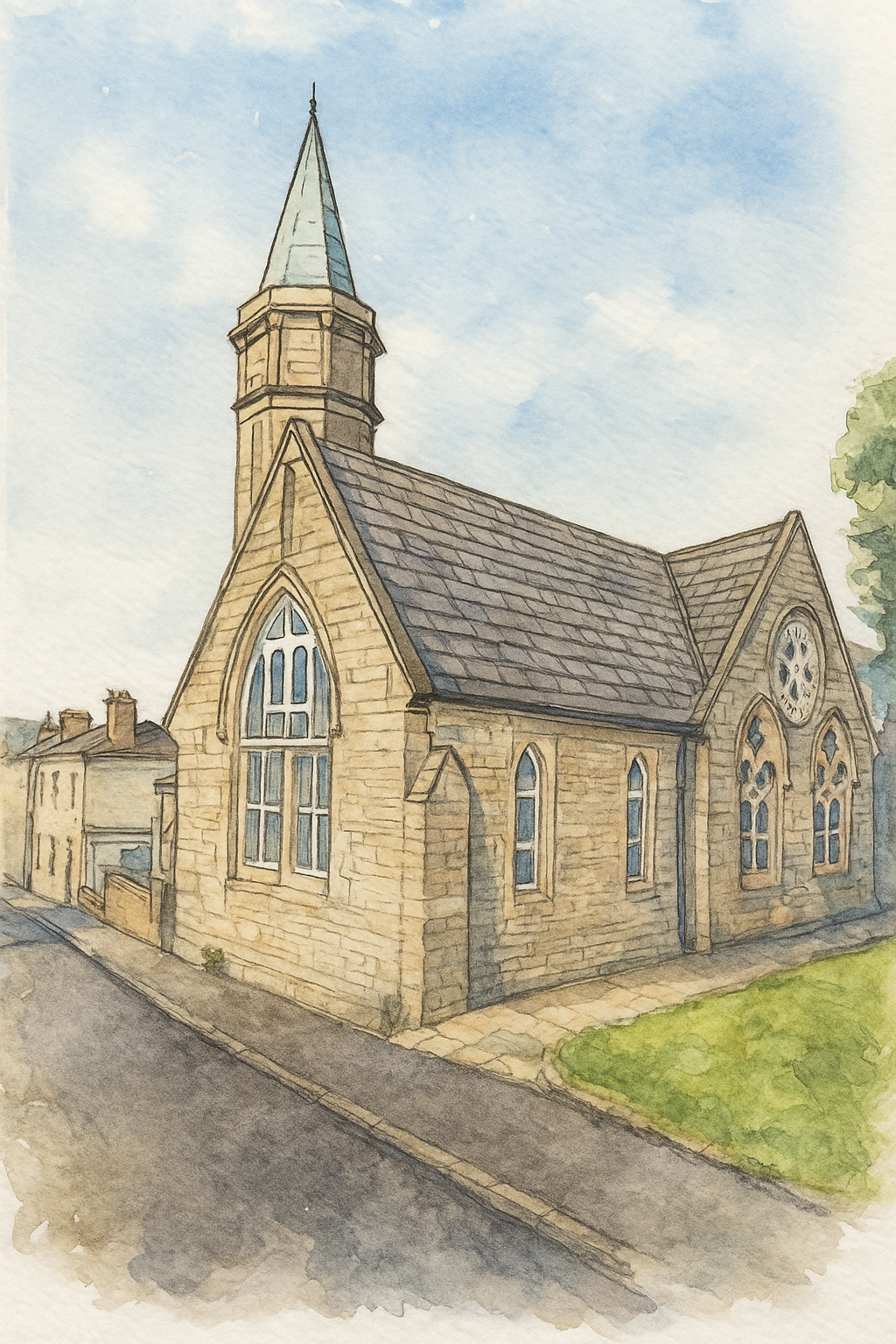 Makki Masjid Drawing